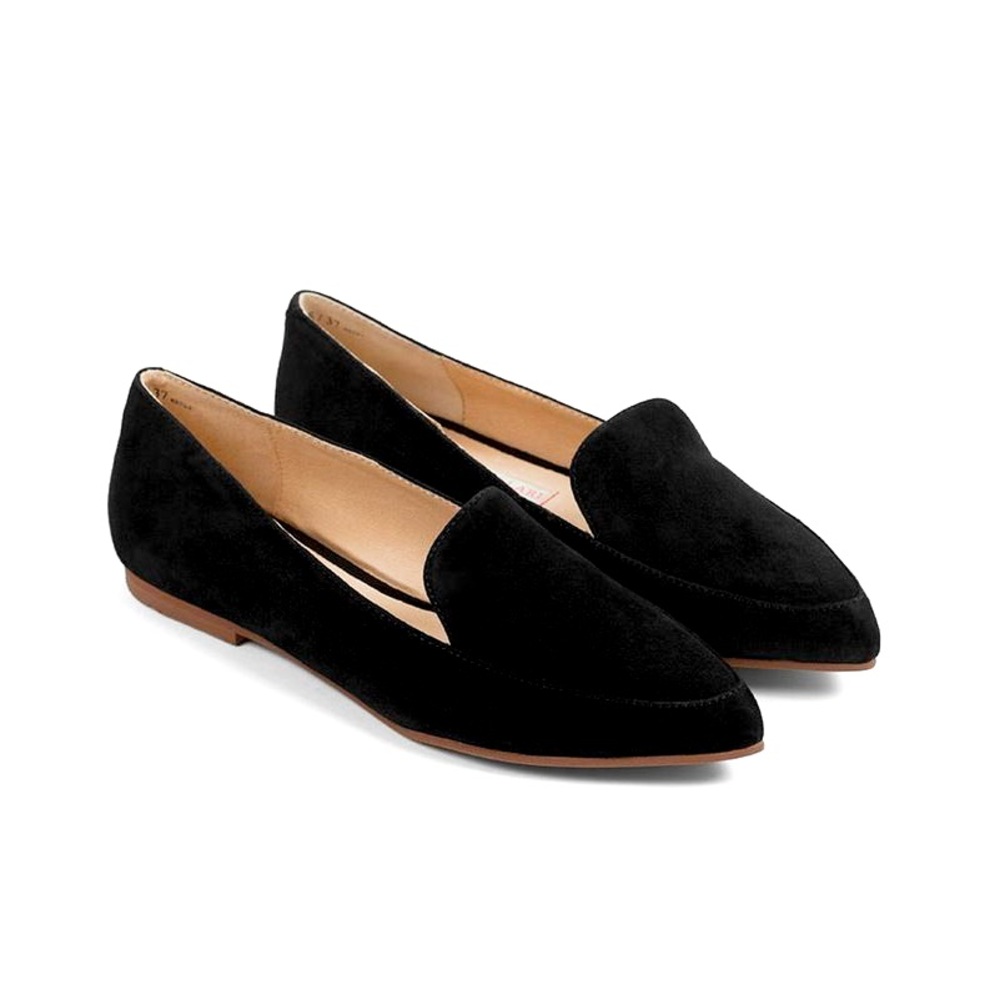 Kristin Cavallari x Chinese Laundry black suede flats - size 5.5 US
